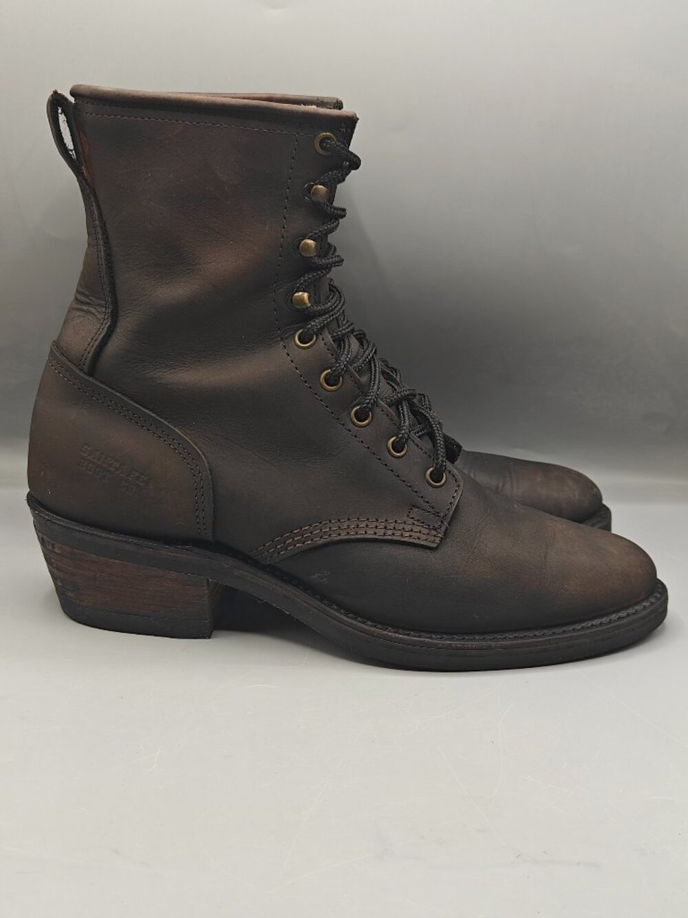 Santa Fe Western Packer Boots | Apache | Lace Up USA Made Women’s 10 D Pre-Owned